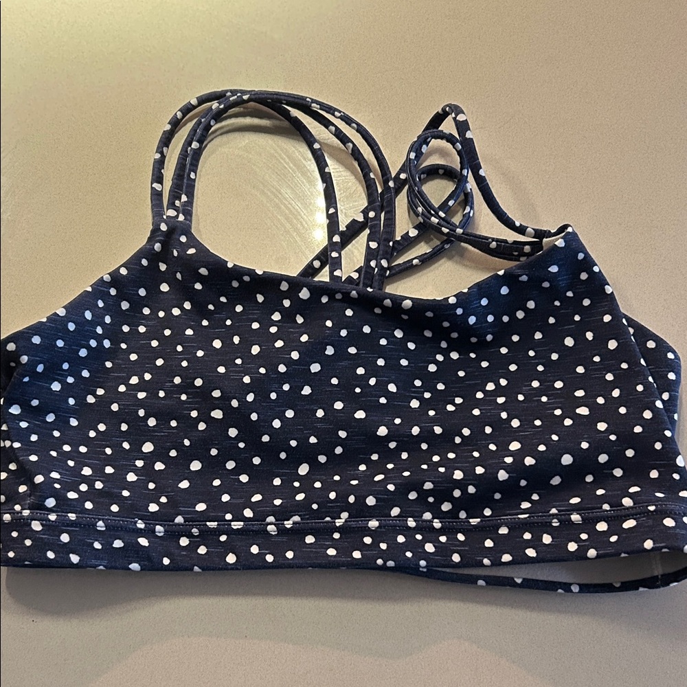 GAP Navy and White Polka Dot Sports Bra